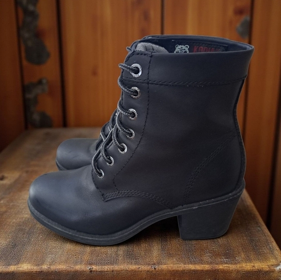 Kodiak Shoes - Kodiak Women's Waterproof Black Leather Ankle Boots Canada's Boots Size 7